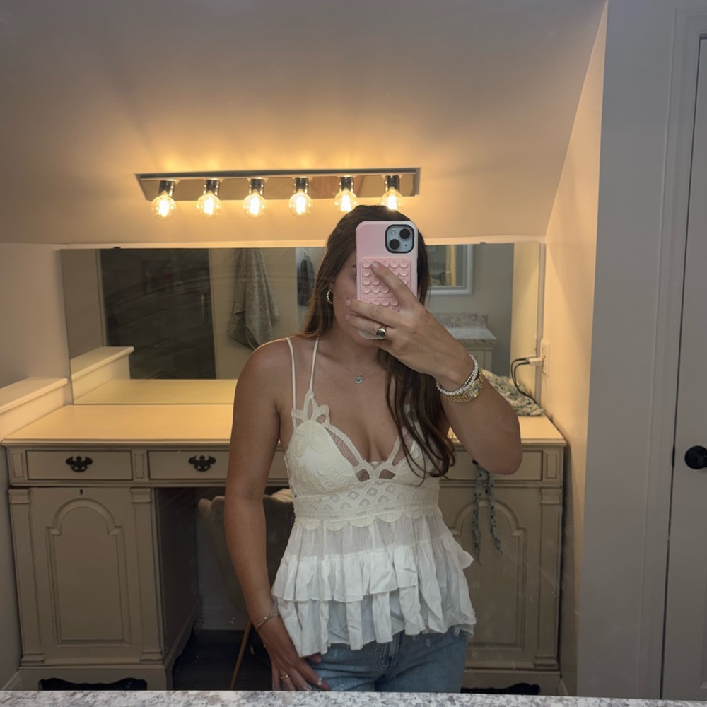 Cream Lace Blouse